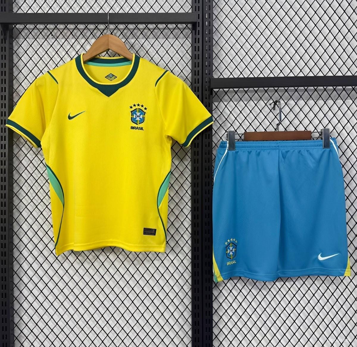Conjunto Infantil Seleção Brasil Casa 2026 - Modelo Torcedor