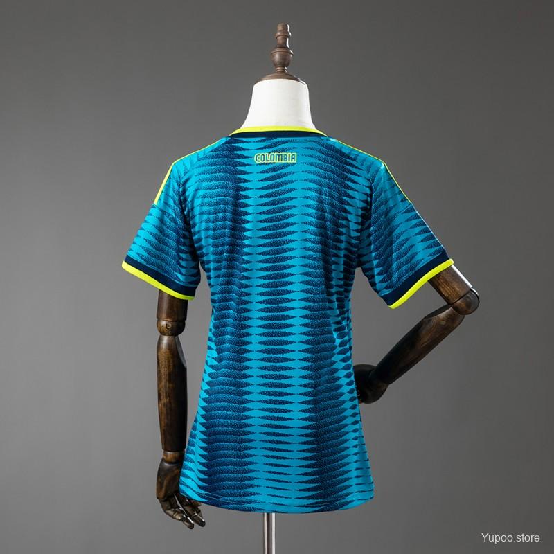 Camisa reserva Colômbia feminina 2026