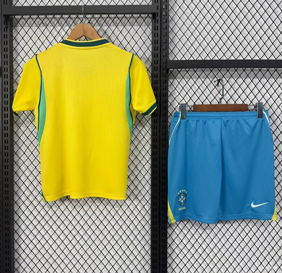 Conjunto Infantil Seleção Brasil Casa 2026 - Modelo Torcedor